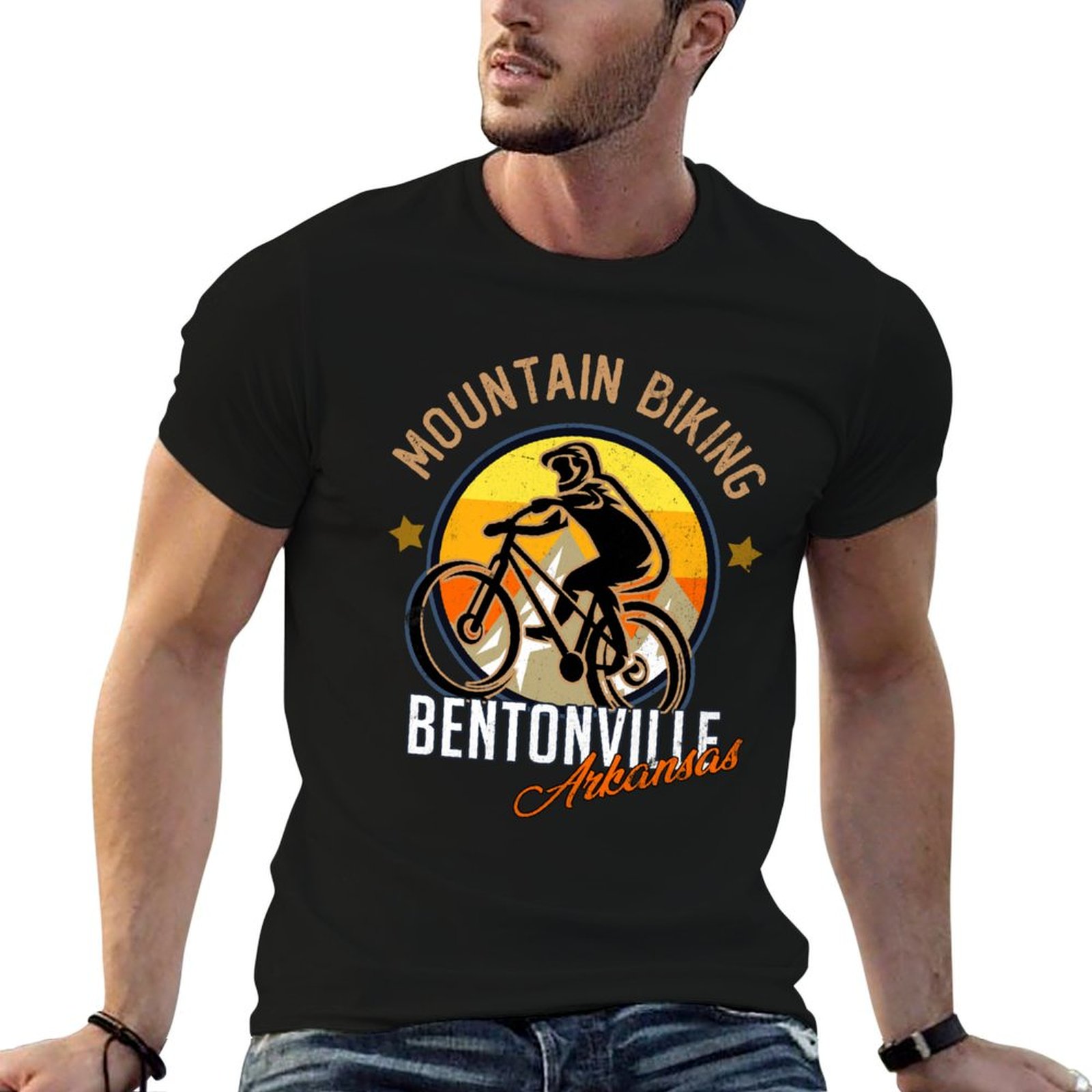 Mountain Biking In Arkansas - Camiseta de ciclismo de montanha de